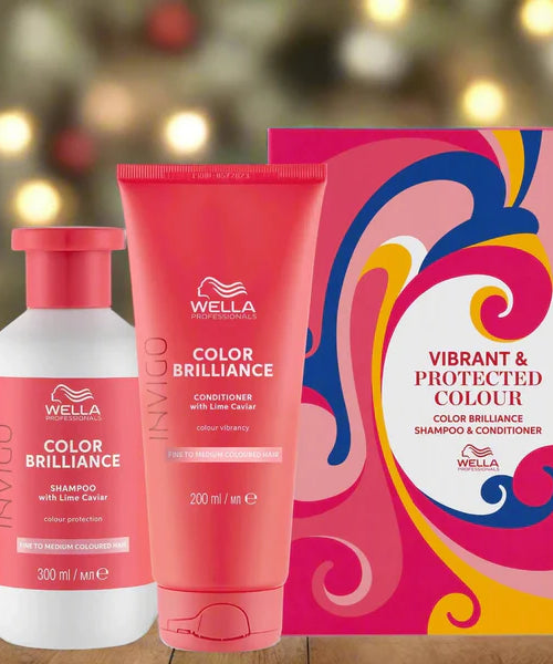 Wella Professionals Invigo Color Brilliance Vibrant & Protected Colour Hair Gift Set, Color Brilliance Shampoo 300ml & Color Brilliance Condtioner 200 ml